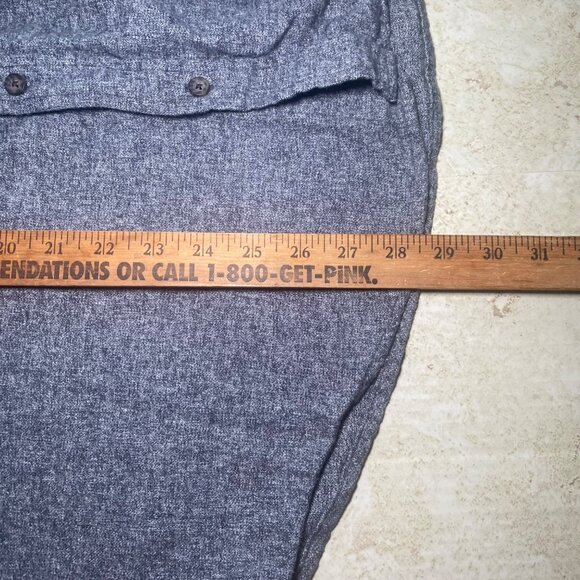 Goodfellow & Co Gray Button-Up Flannel Shirt Long Sleeve Warm Comfort Casual - Picture 7 of 7